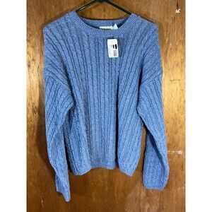 Vintage NWT Van Heusen For Her‎ Sweater Womens Large L Knit USA Blue